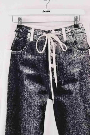 Jean large MM6 Blanc en Coton