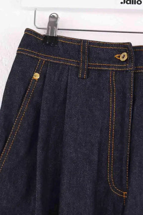 Jean large Natan Marine en Coton