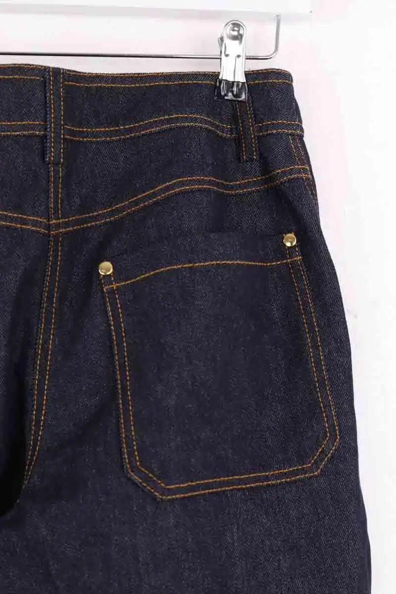 Jean large Natan Marine en Coton