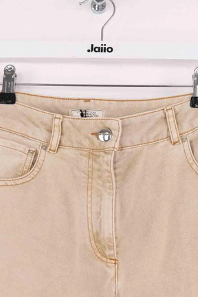 Jean large Nina Ricci Beige en Coton
