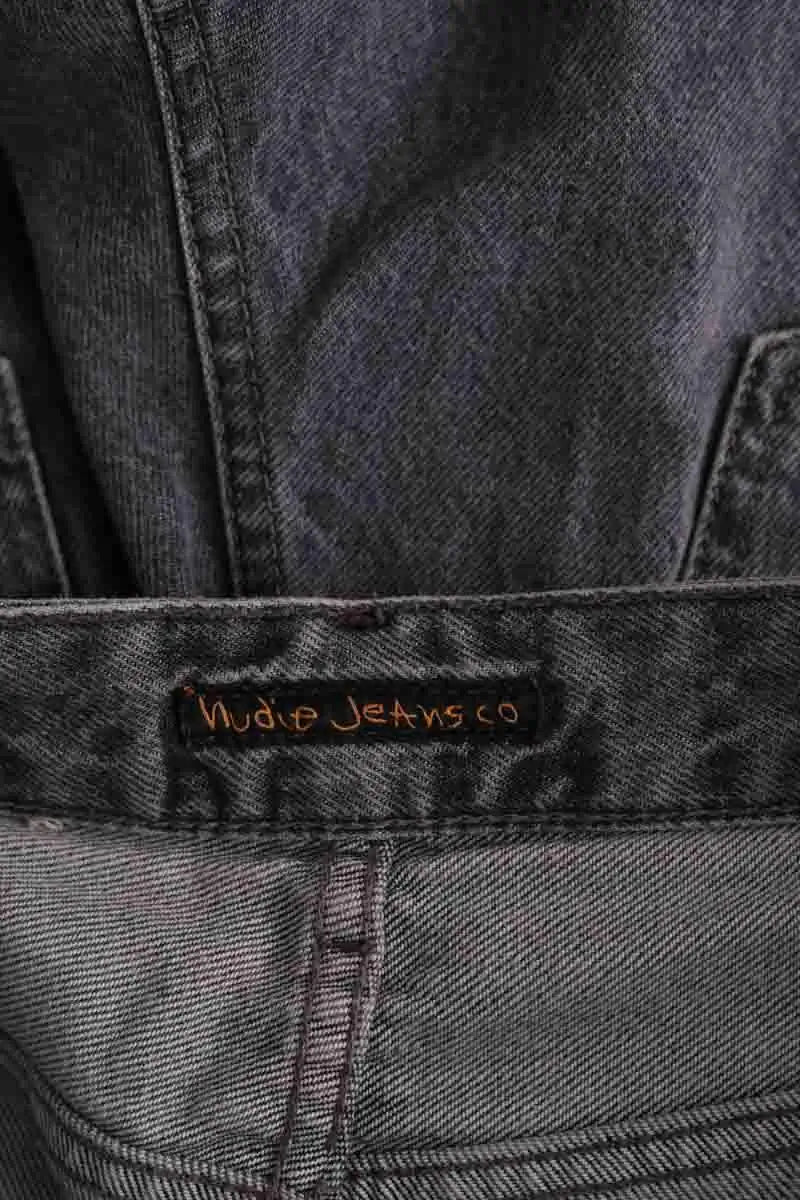 Jean large NUDIE JEANS CO Anthracite en Coton
