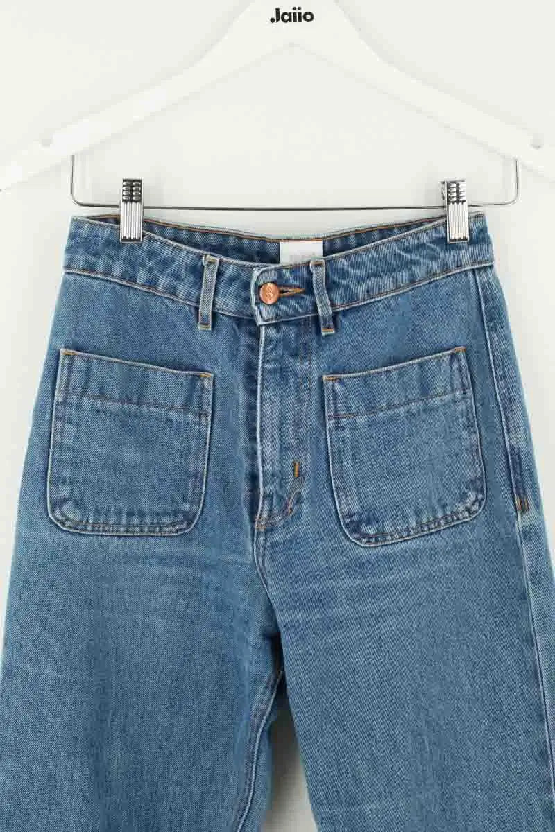 Jean large Petite Mendigote Bleu en Coton