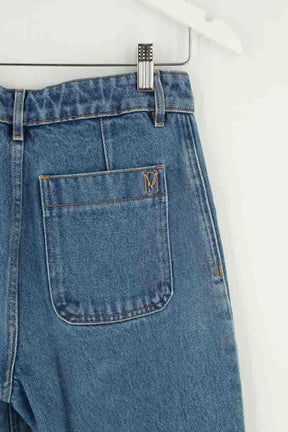 Jean large Petite Mendigote Bleu en Coton
