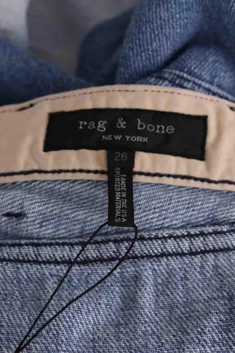 Jean large Rag & Bone Bleu en Coton