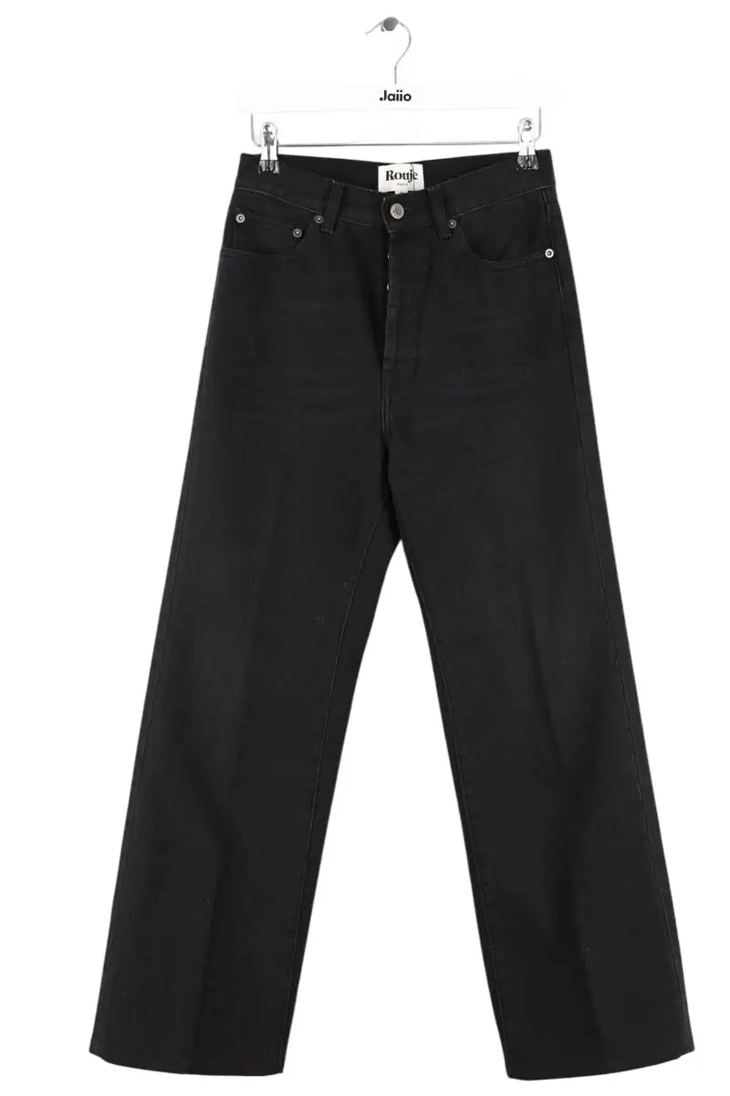 Jean large Rouje Noir en Coton, taille XS - Seconde Main