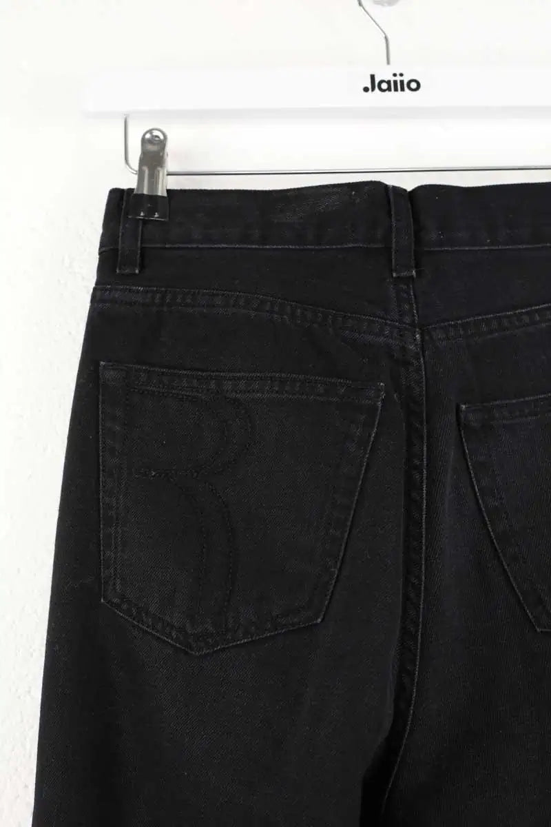 Jean large Rouje Noir en Coton
