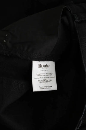 Jean large Rouje Noir en Coton