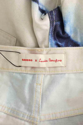 Jean large Sandro Beige en Coton