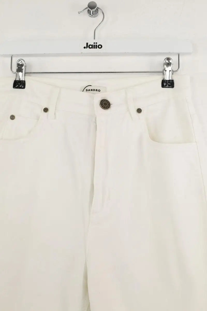 Jean large Sandro Blanc en Coton