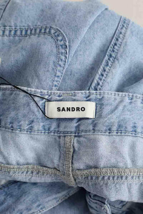 Jean large Sandro Bleu en Coton