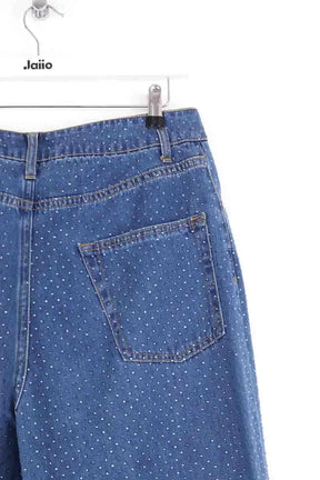 Jean large Sandro Bleu en Coton