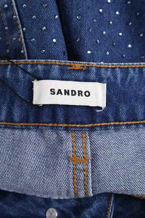Jean large Sandro Bleu en Coton