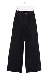 Jean large Self-Portrait Noir en Coton, taille S - Seconde Main