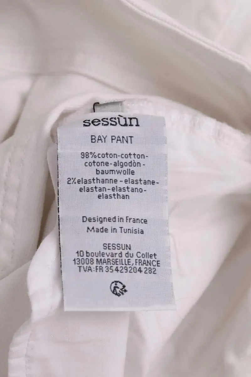 Jean large Sessun Bay pant Blanc en Coton