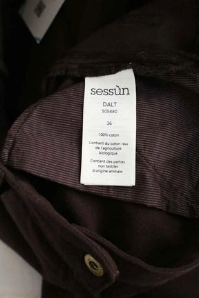 Jean large Sessun Dalt Marron en Coton