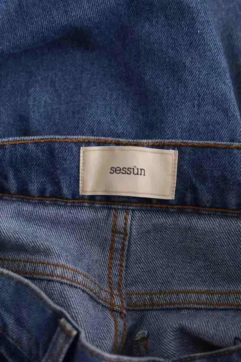 Jean large Sessun Denimi Bleu en Coton