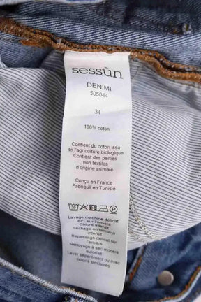 Jean large Sessun Denimi Bleu en Coton