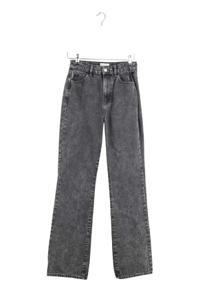 Jean large Sézane Anthracite en Coton, taille S - Seconde Main