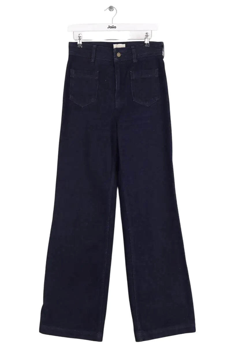 Jean large Sézane Bleu en Coton, taille L - Seconde Main