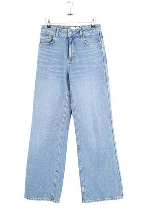 Jean large Sézane Bleu en Coton, taille M - Seconde Main