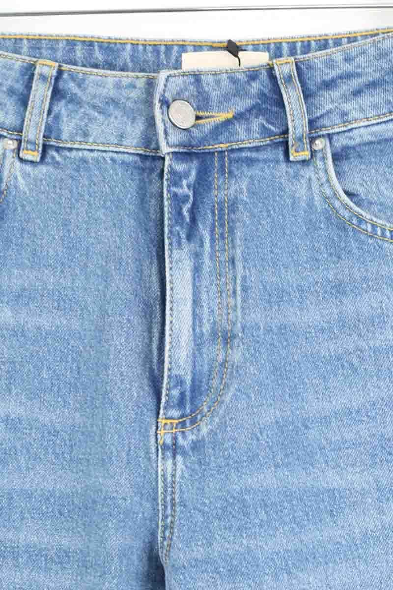 Jean large Sézane Bleu en Coton