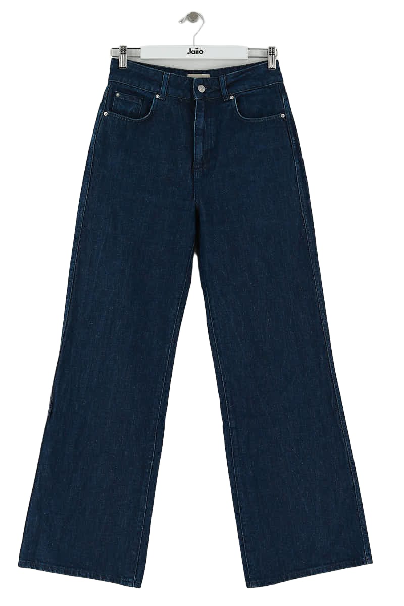 Jean large Sézane Bleu en Coton, taille M - Seconde Main