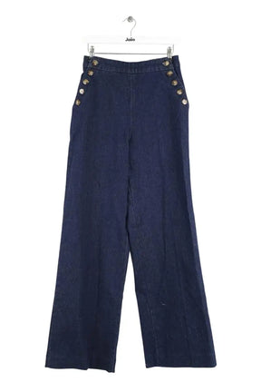 Jean large Sézane Bleu en Coton, taille M - Seconde Main