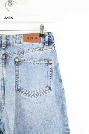 Jean large Sézane Bleu en Coton