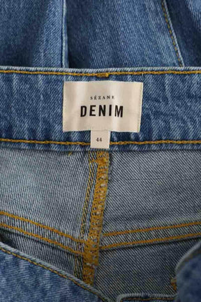 Jean large Sézane Bleu en Coton