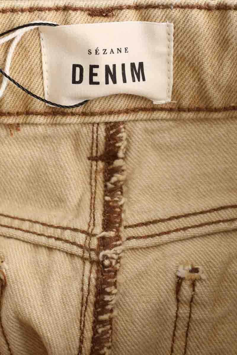 Jean large Sézane Camel en Coton