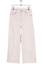 Jean large Sézane Ecru en Coton, taille M - Seconde Main