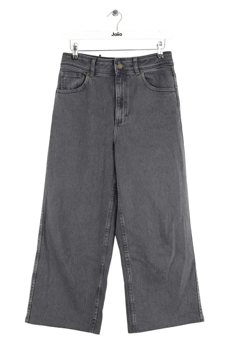 Jean large Sézane Gris en Coton, taille M - Seconde Main