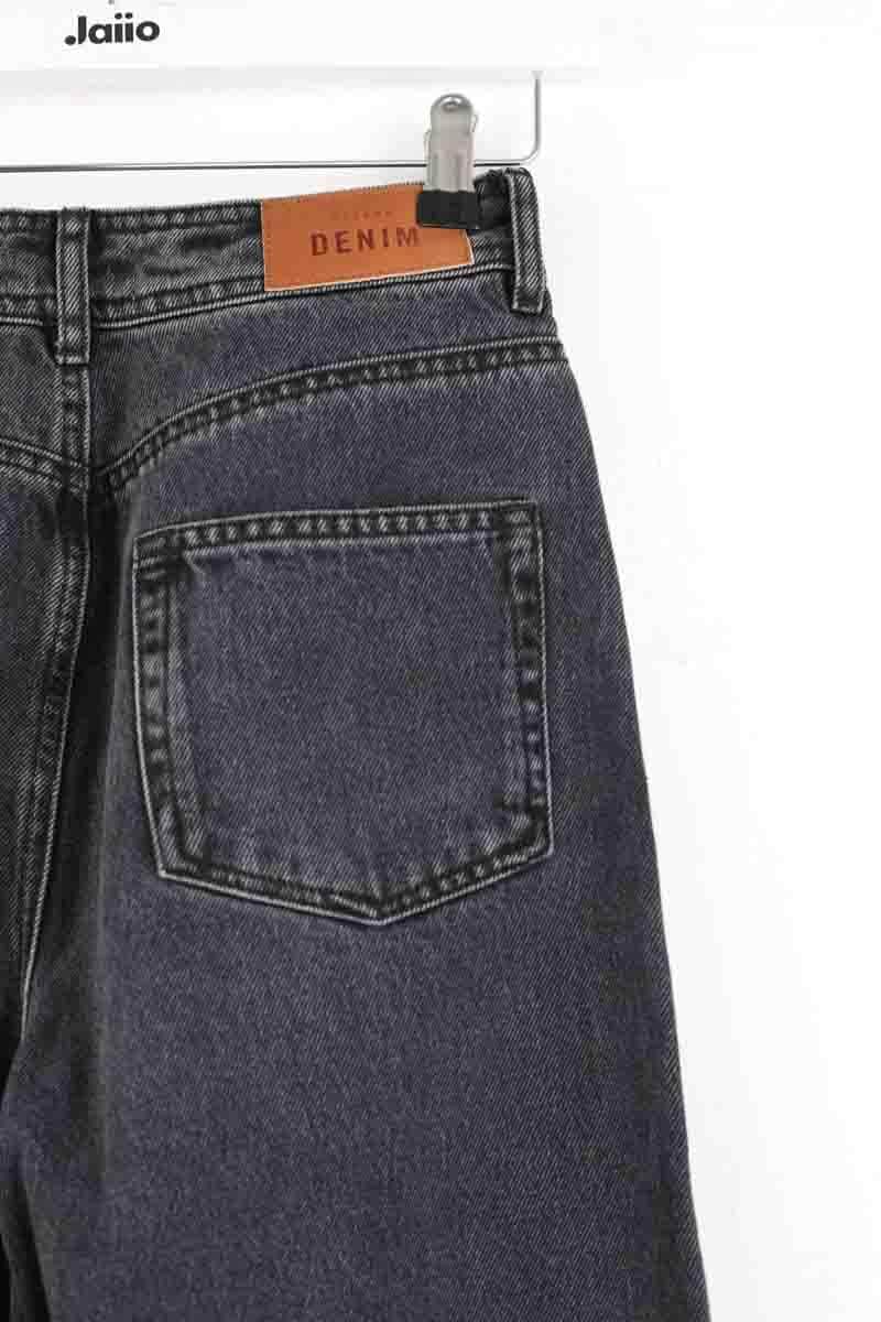 Jean large Sézane Gris en Coton