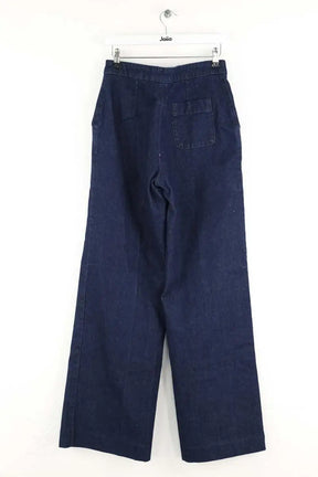 Jean large Sézane Marine en Coton