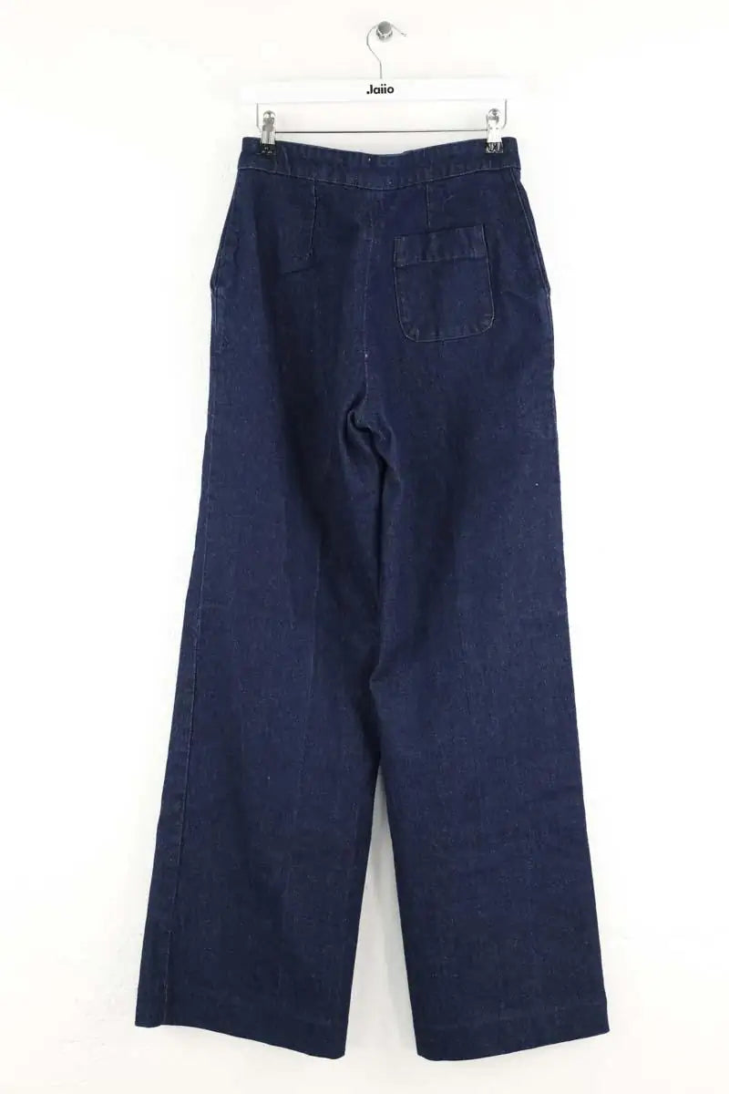 Jean large Sézane Marine en Coton