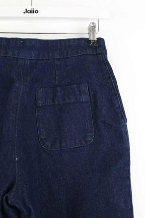 Jean large Sézane Marine en Coton