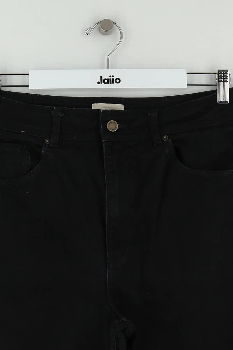 Jean large Sézane Noir en Coton