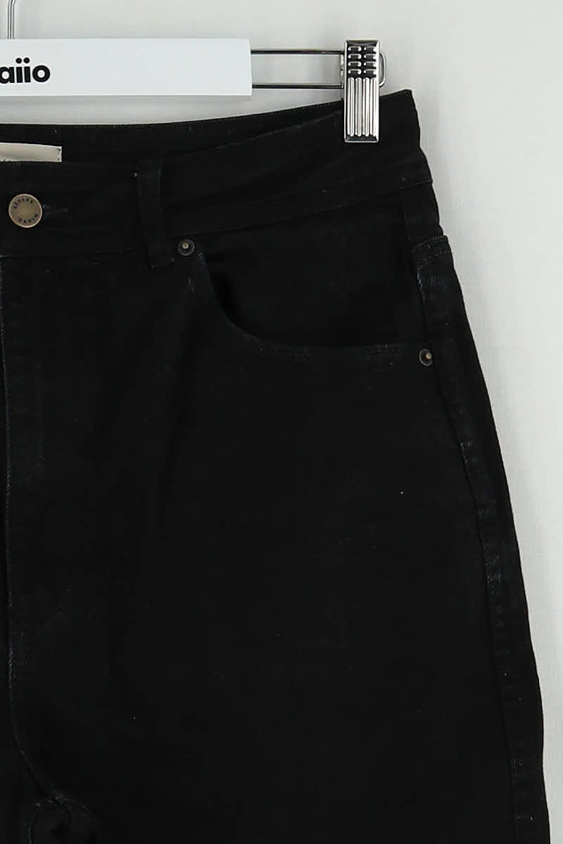Jean large Sézane Noir en Coton