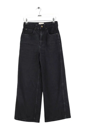 Jean large Sézane Noir en Coton, taille XS - Seconde Main