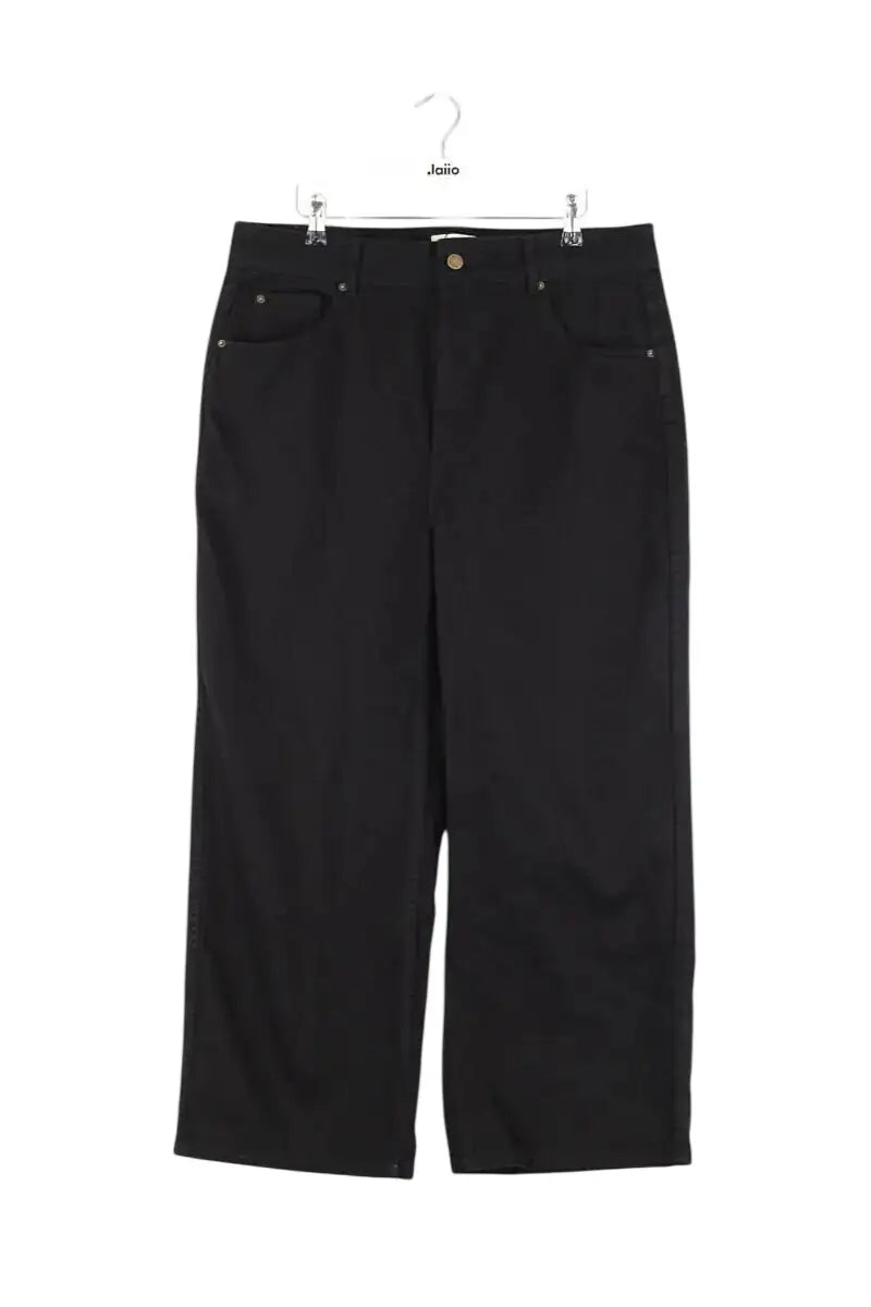 Jean large Sézane Noir en Coton, taille XXL - Seconde Main