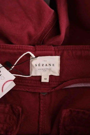 Jean large Sézane Rose en Coton