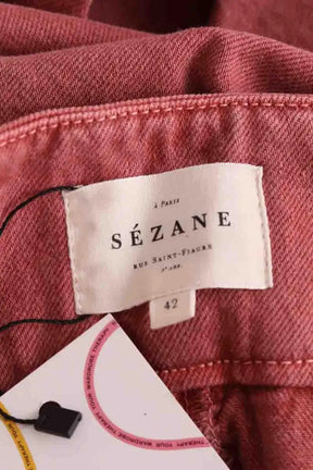 Jean large Sézane Rose en Coton