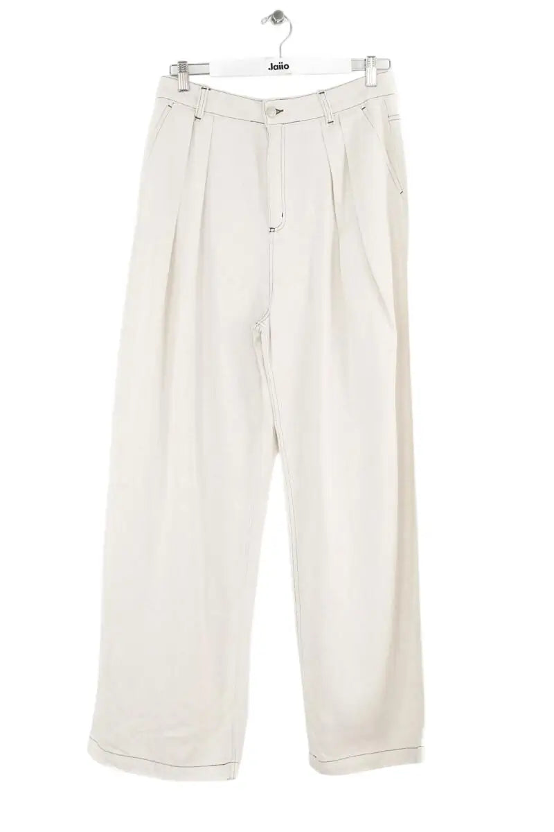 Jean large The New Society Blanc en Coton, taille XL - Seconde Main
