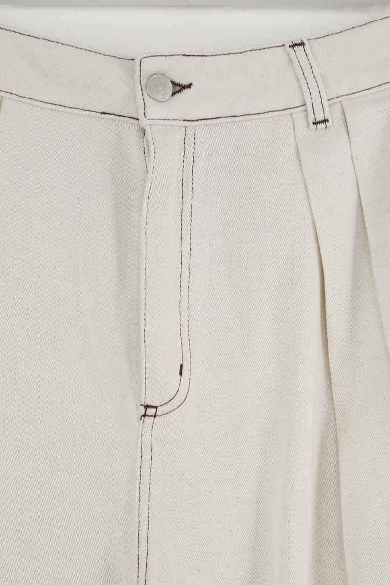 Jean large The New Society Blanc en Coton