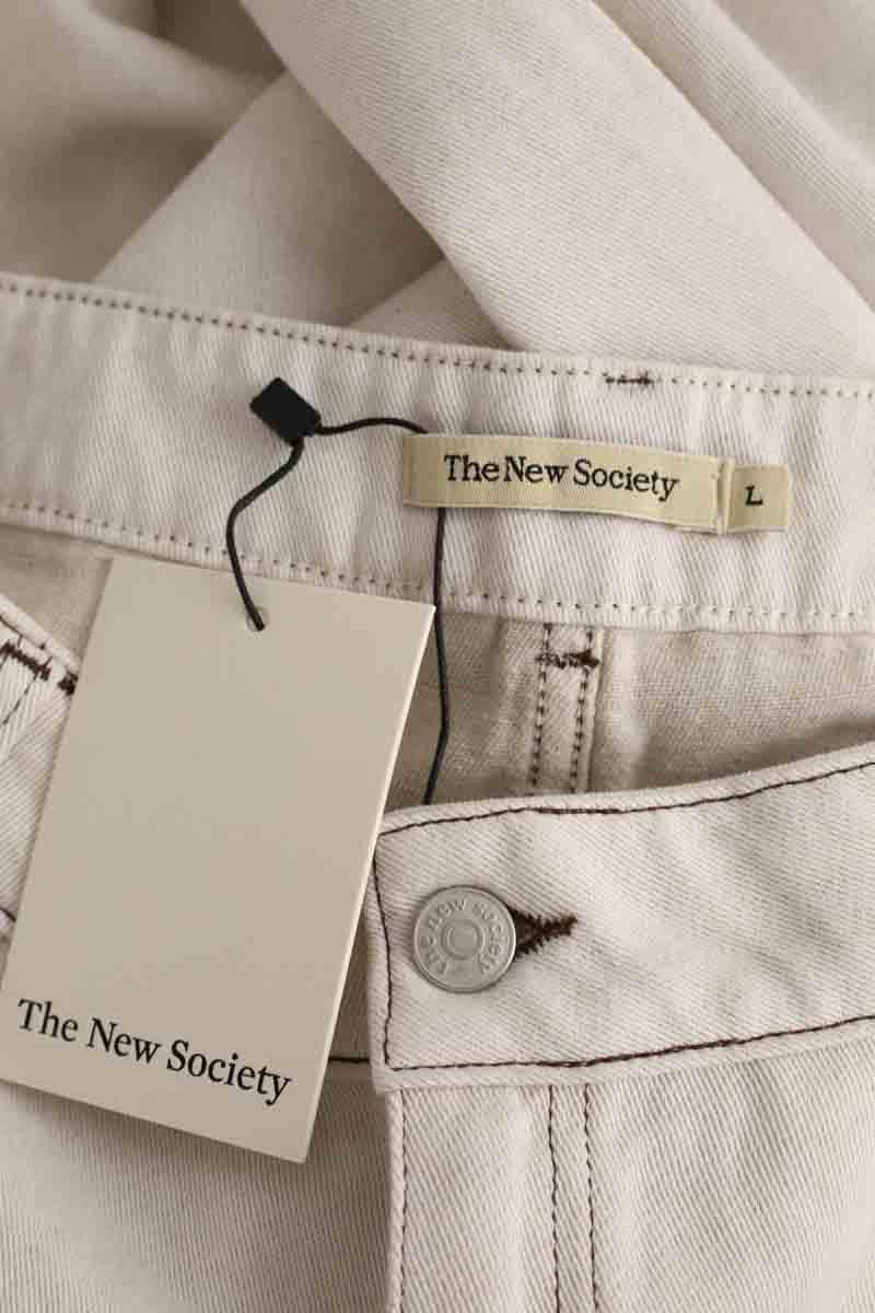 Jean large The New Society Blanc en Coton