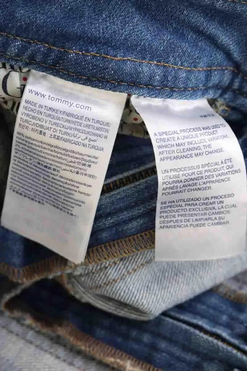Jean large Tommy Hilfiger Bleu en Coton