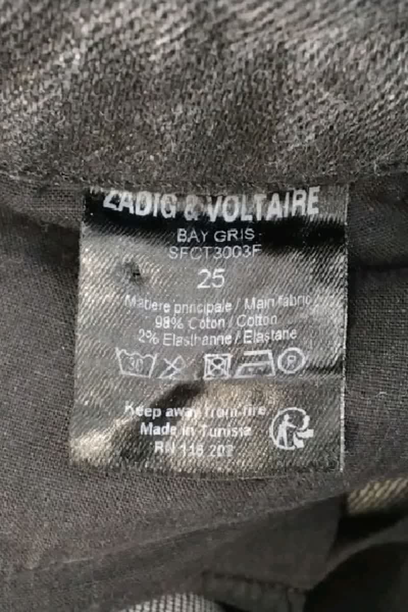 Jean large Zadig & Voltaire Noir en Coton