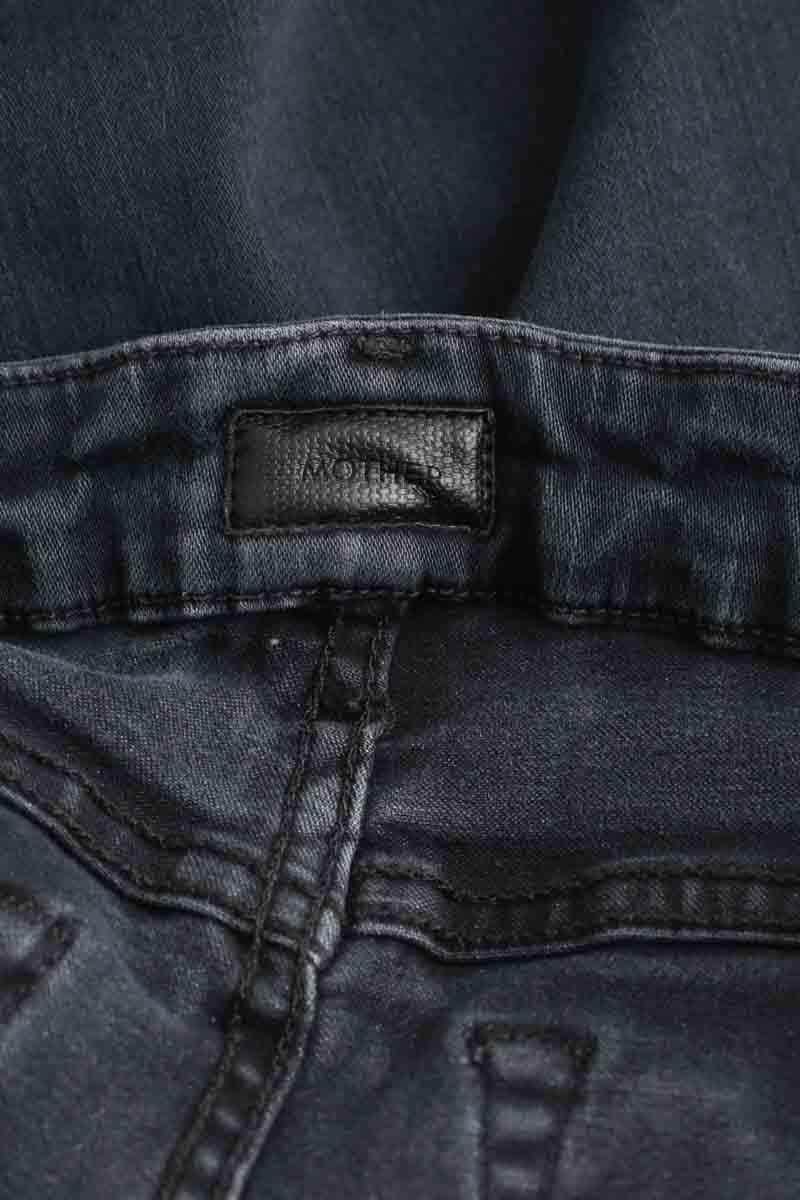 Jean skinny Mother Gris en Coton