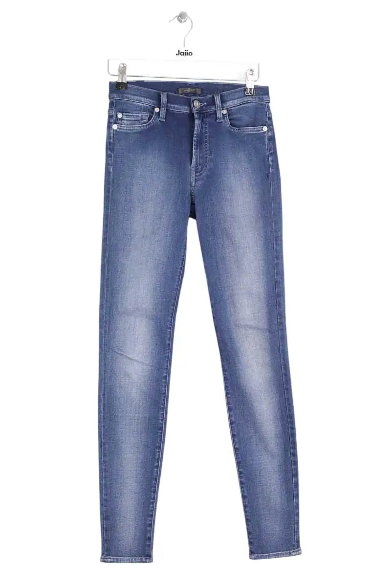 Jean slim 7 For All Mankind Bleu en Coton, taille XS - Seconde Main