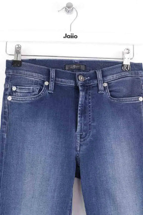 Jean slim 7 For All Mankind Bleu en Coton